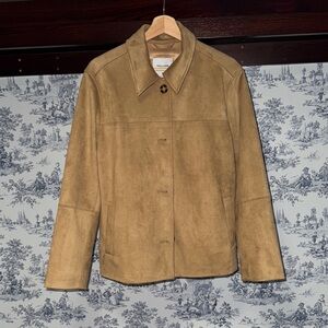 Tan  Vegan Suede Abercrombie and Fitch jacket